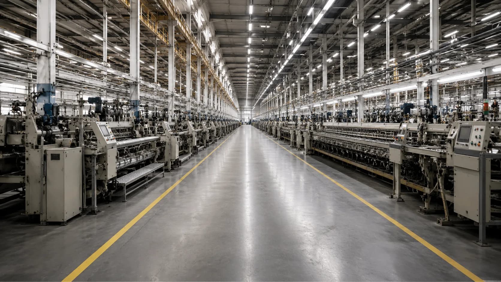 Textile factory floor