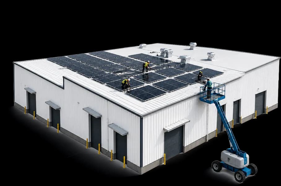 End-to-end commercial solar EPC installation