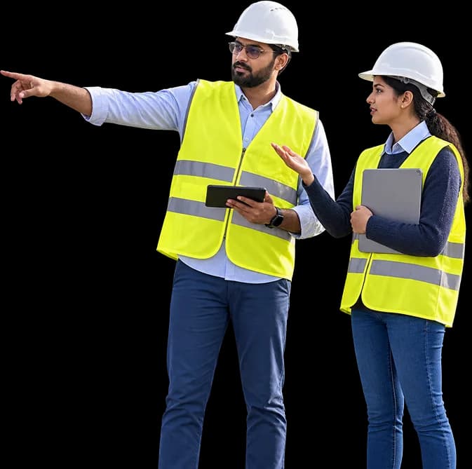 Mekark engineering team on site
