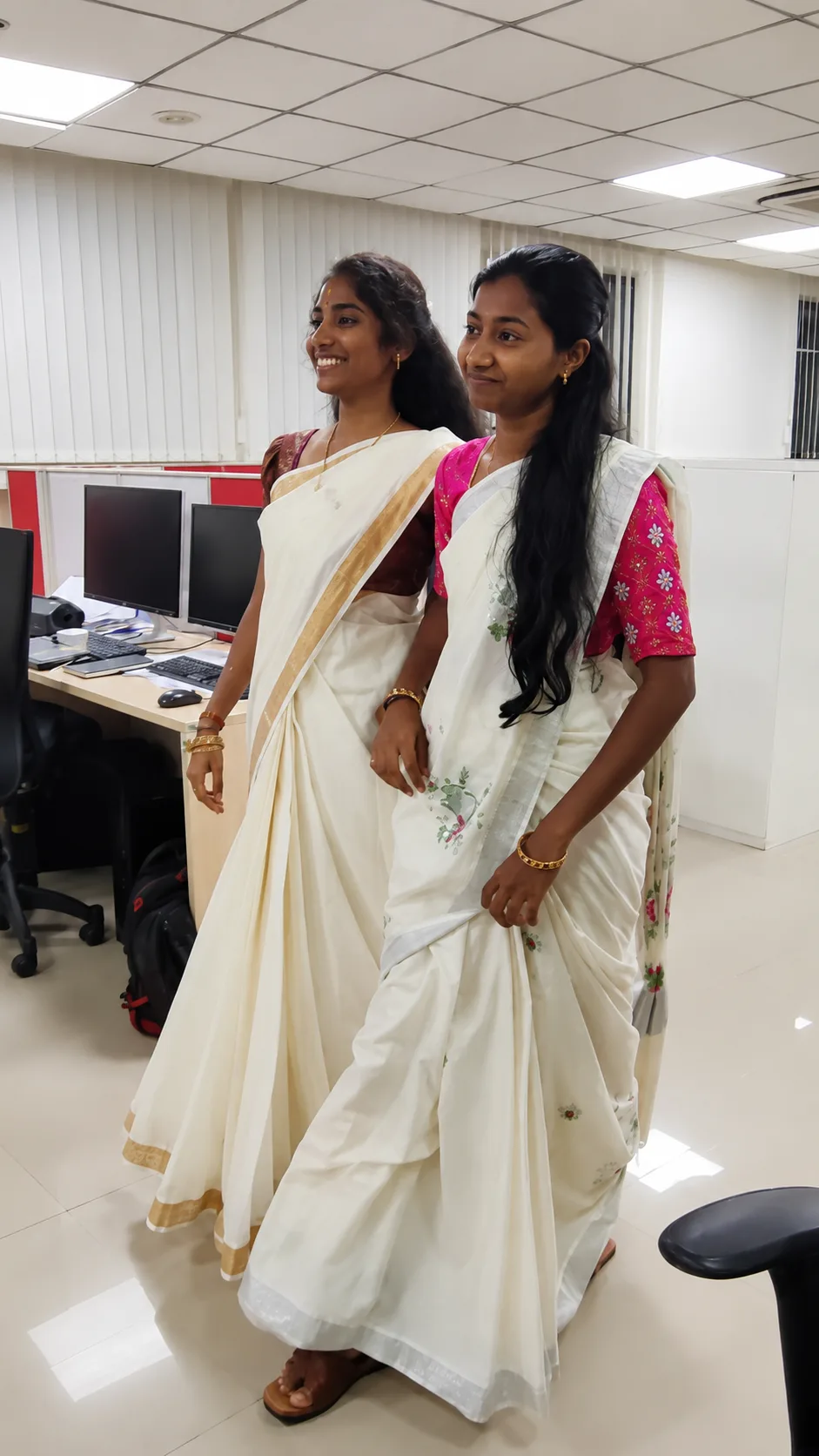 Mekark team members in traditional attire