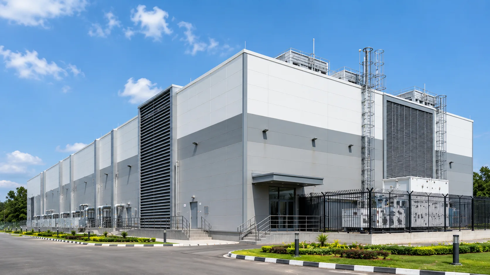 Data center facility footer background